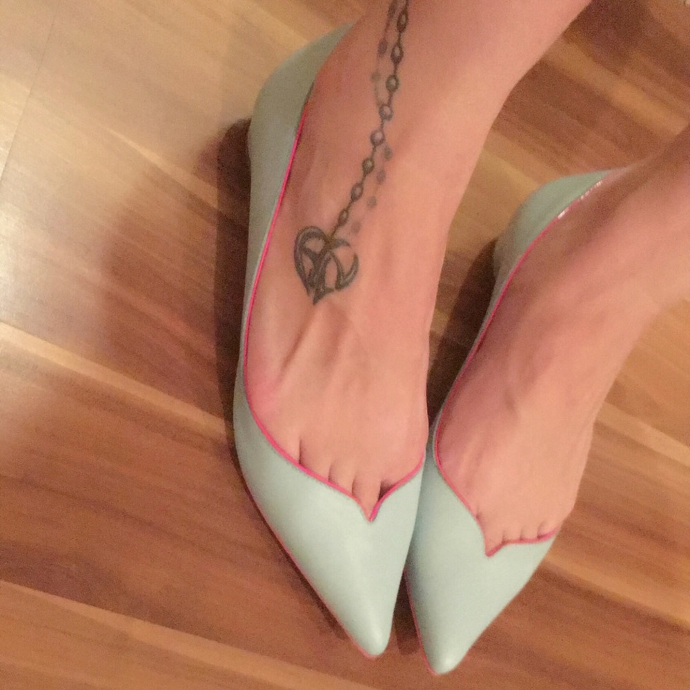 Sophie Webster pointy skinny flat